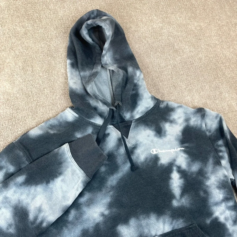 Champion‎ Hoodie Womens Medium Multicolor Tie Dye Cotton Fleece Kangaroo Pocket
